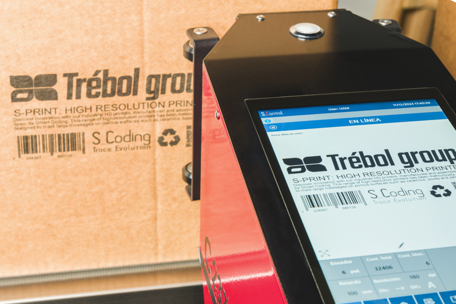 S-PRINT marking boxes with inkjet